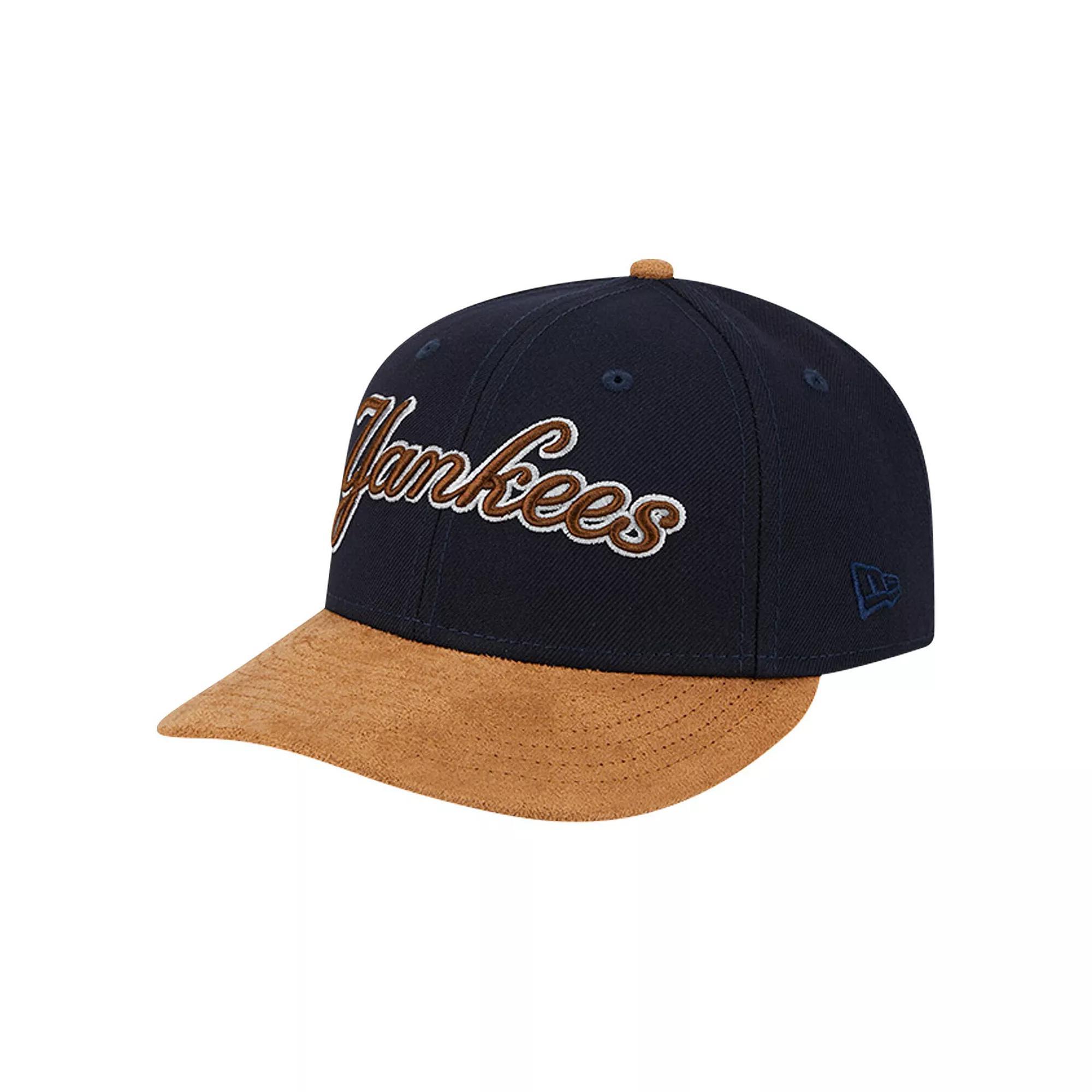 Men's New Era Navy New York Yankees Team Suede Visor Low Profile 59FIFTY Fitted Hat, Size: 7 1/2, Blue Product Image