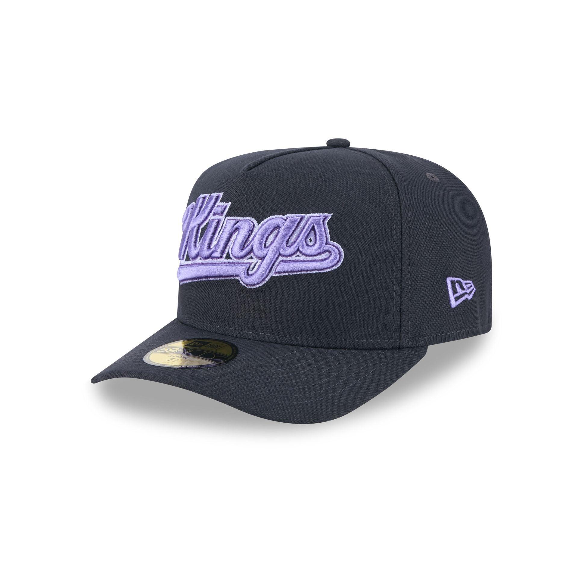 Atlanta Braves Black Script Safety Pin 59FIFTY A-Frame Fitted Hat Male Product Image
