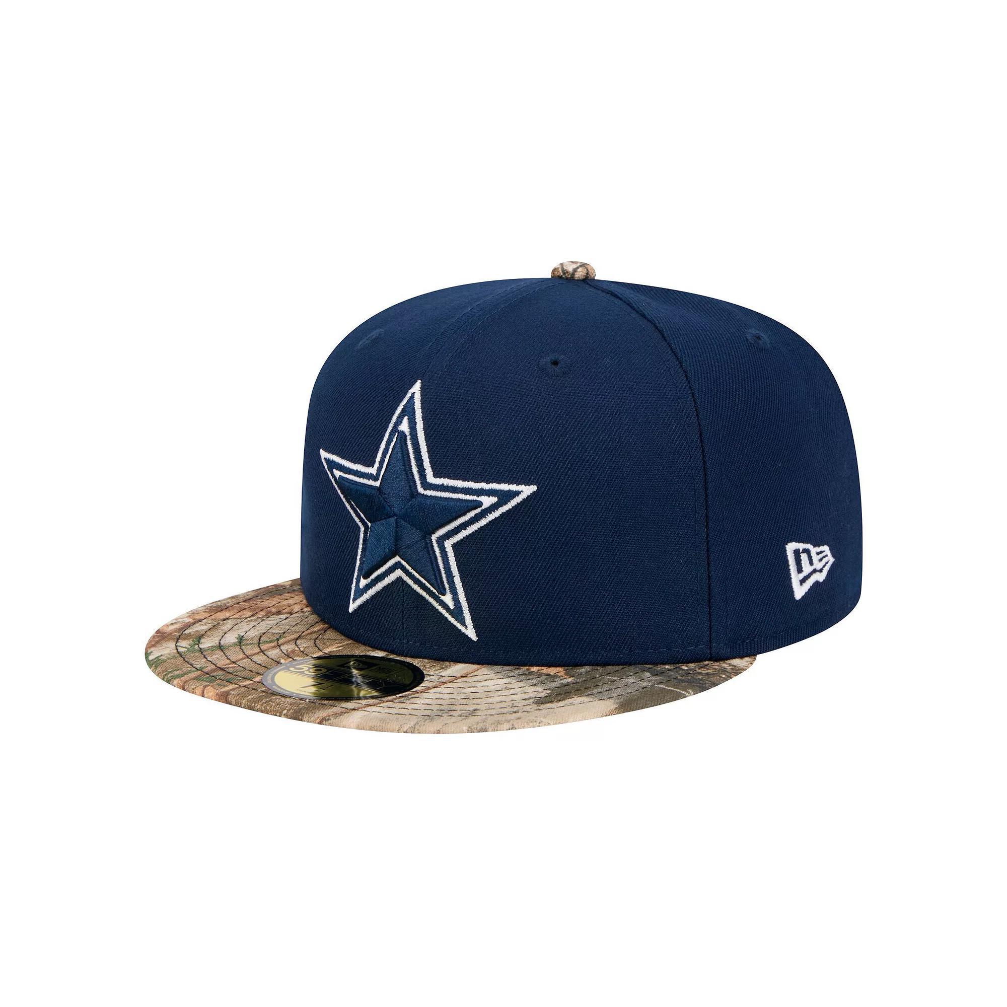 Men's New Era Navy/Realtree Camo Dallas Cowboys Active 59FIFTY Fitted Hat, Size: 7 1/2, Blue Product Image