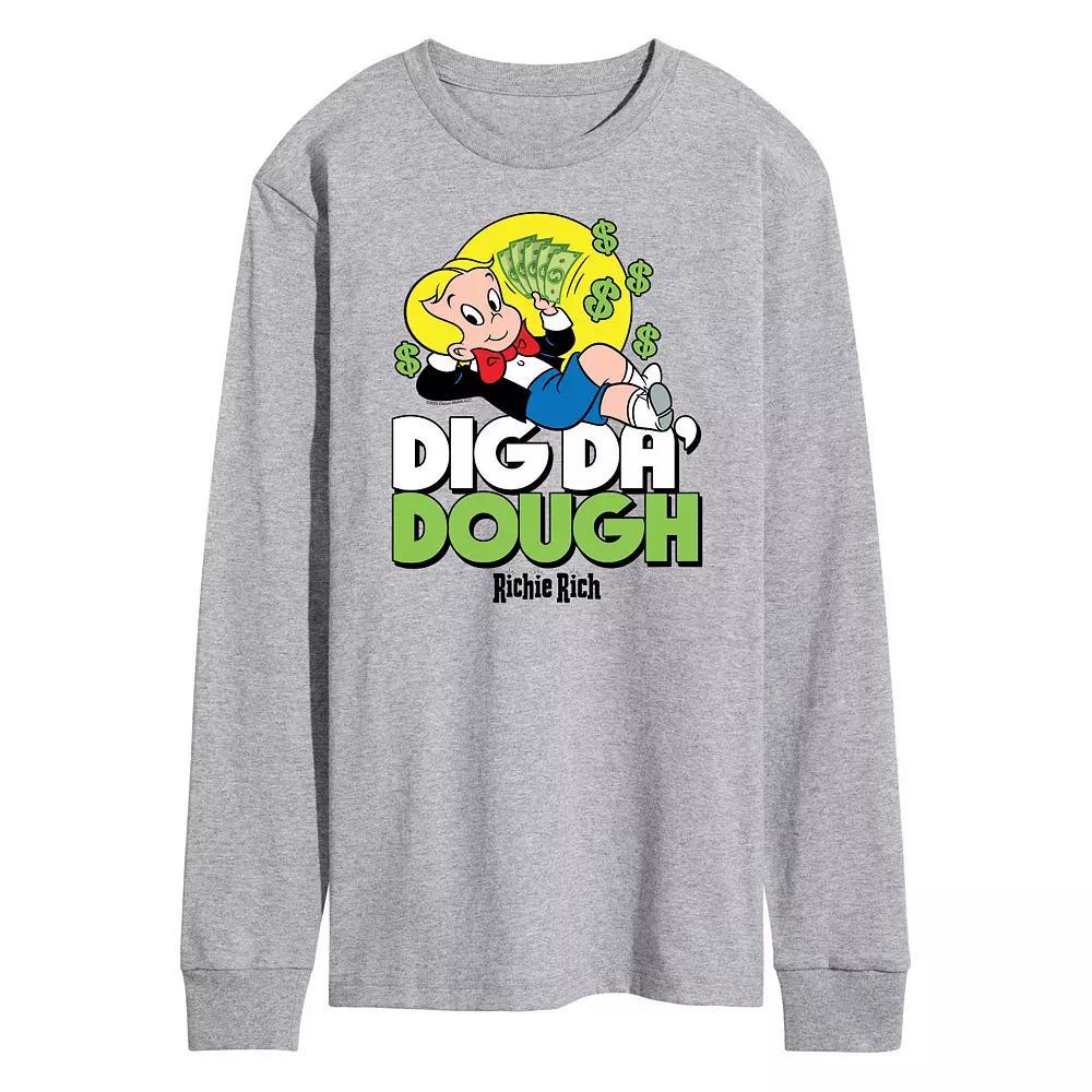 Mens Richie Rich Dig Da Dough Long Sleeve Graphic Tee Product Image