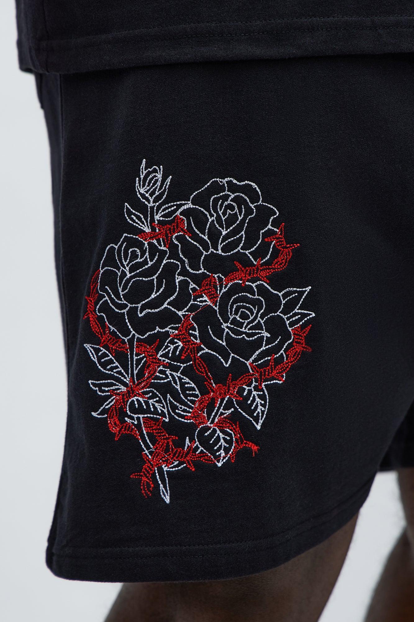 Rose Bundle Sweatshorts - Black Male Product Image