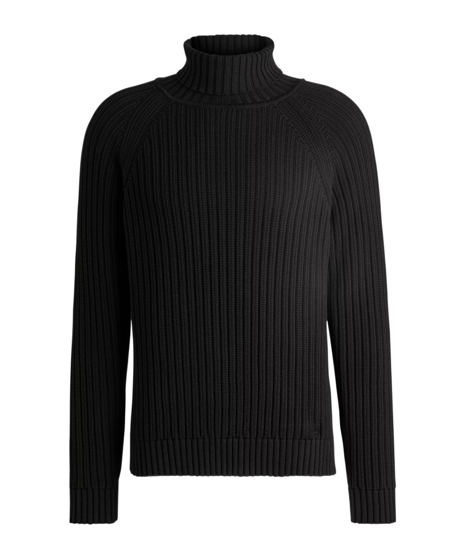 HUGO BOSS Long-sleeved Sweater In Black Product Image
