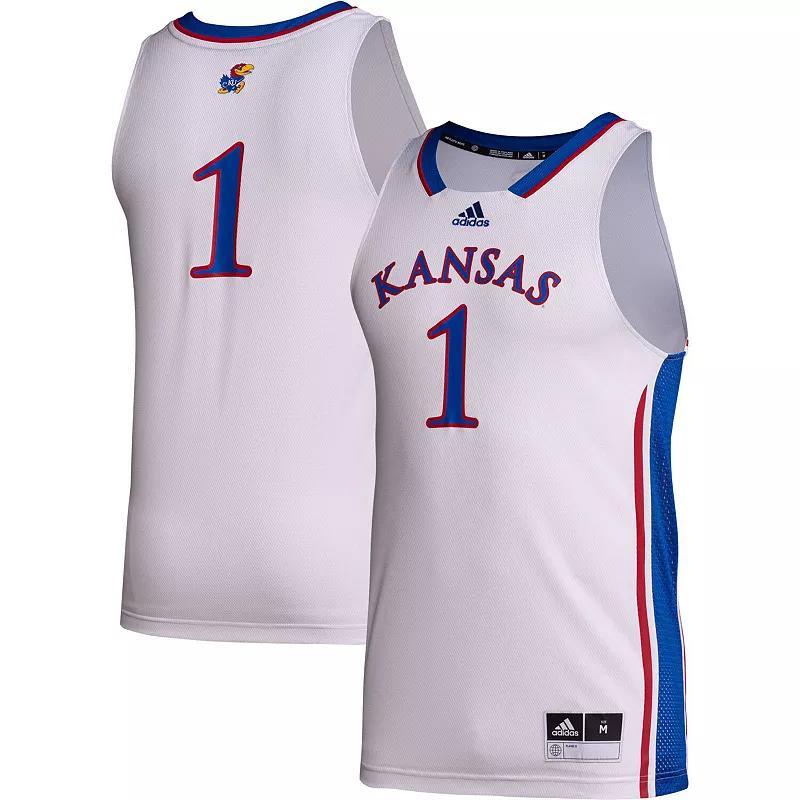 Men's adidas #1 White Kansas Jayhawks Team Swingman Jersey, Size: XL Product Image