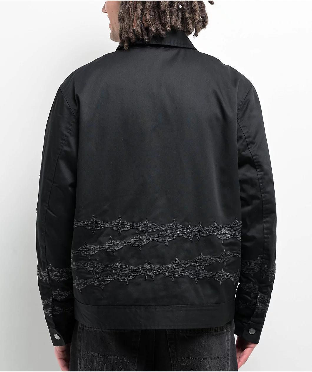 Lurking Class by Sketchy Tank Spiked Chain Black Work Jacket Product Image