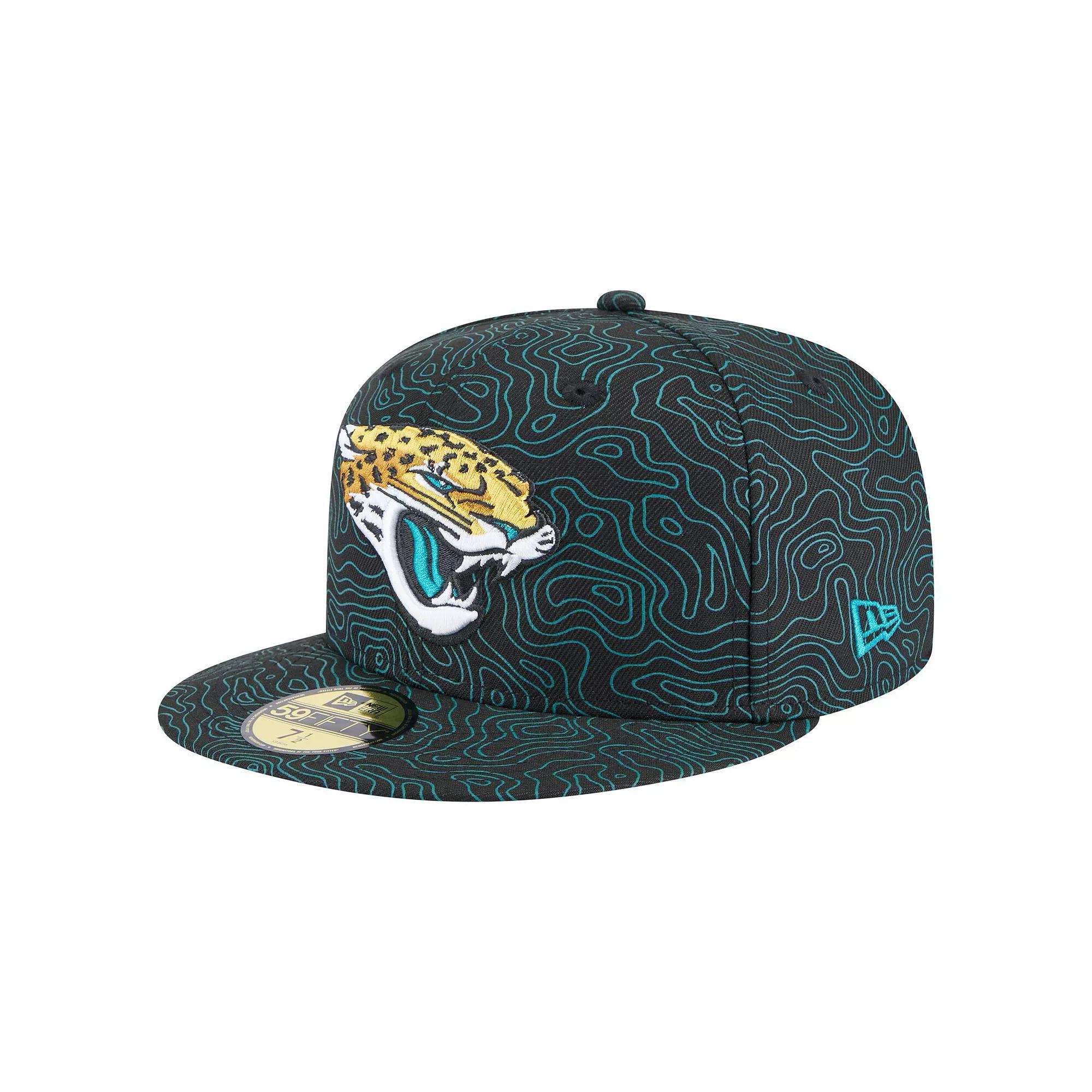 Men's New Era Black Jacksonville Jaguars Geo 59FIFTY Fitted Hat, Size: 7 1/4 Product Image