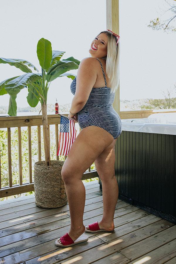 Sail Setter Stripe One Piece Swimsuit Curves Product Image