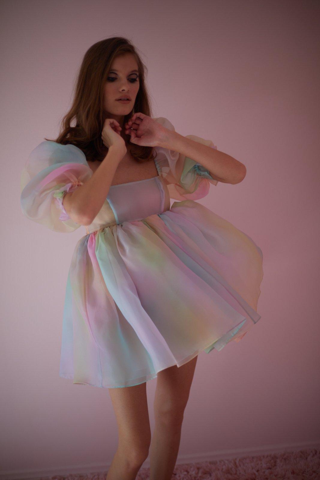 The Rainbow Puff Dress Product Image