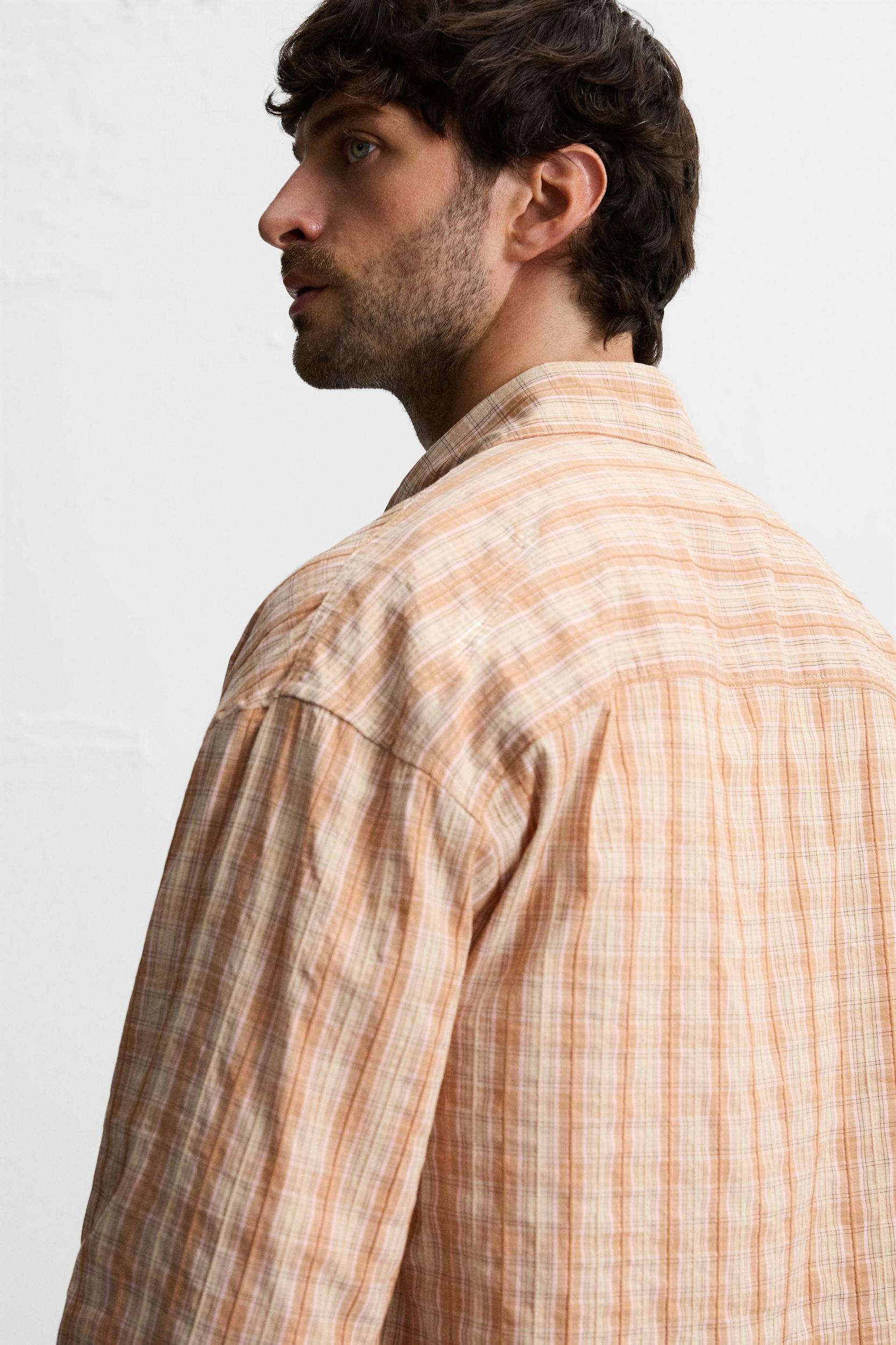 TEXTURED PLAID SHIRT Product Image