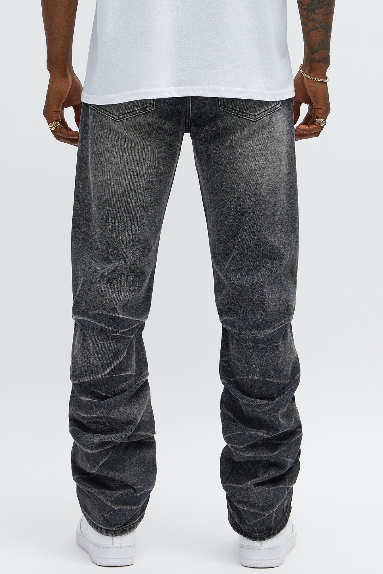 Straight Down The Street Ripped Jeans - Black Wash Product Image