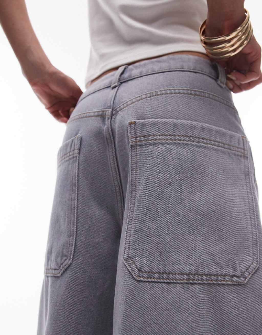 Topshop denim Jort in sandstorm  Product Image