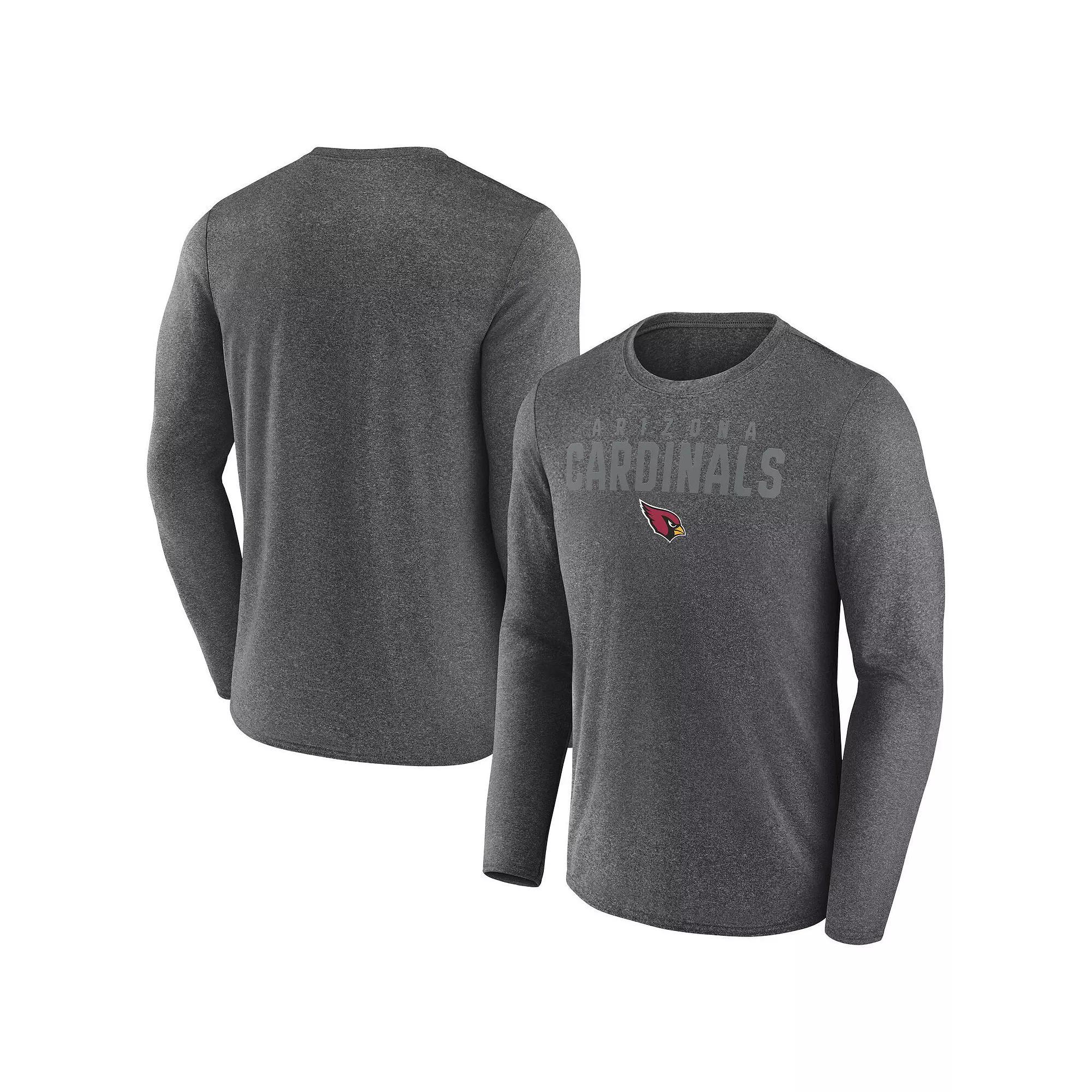 Mens Fanatics Heather Charcoal Arizona Cardinals Blackout Long Sleeve T-Shirt Product Image