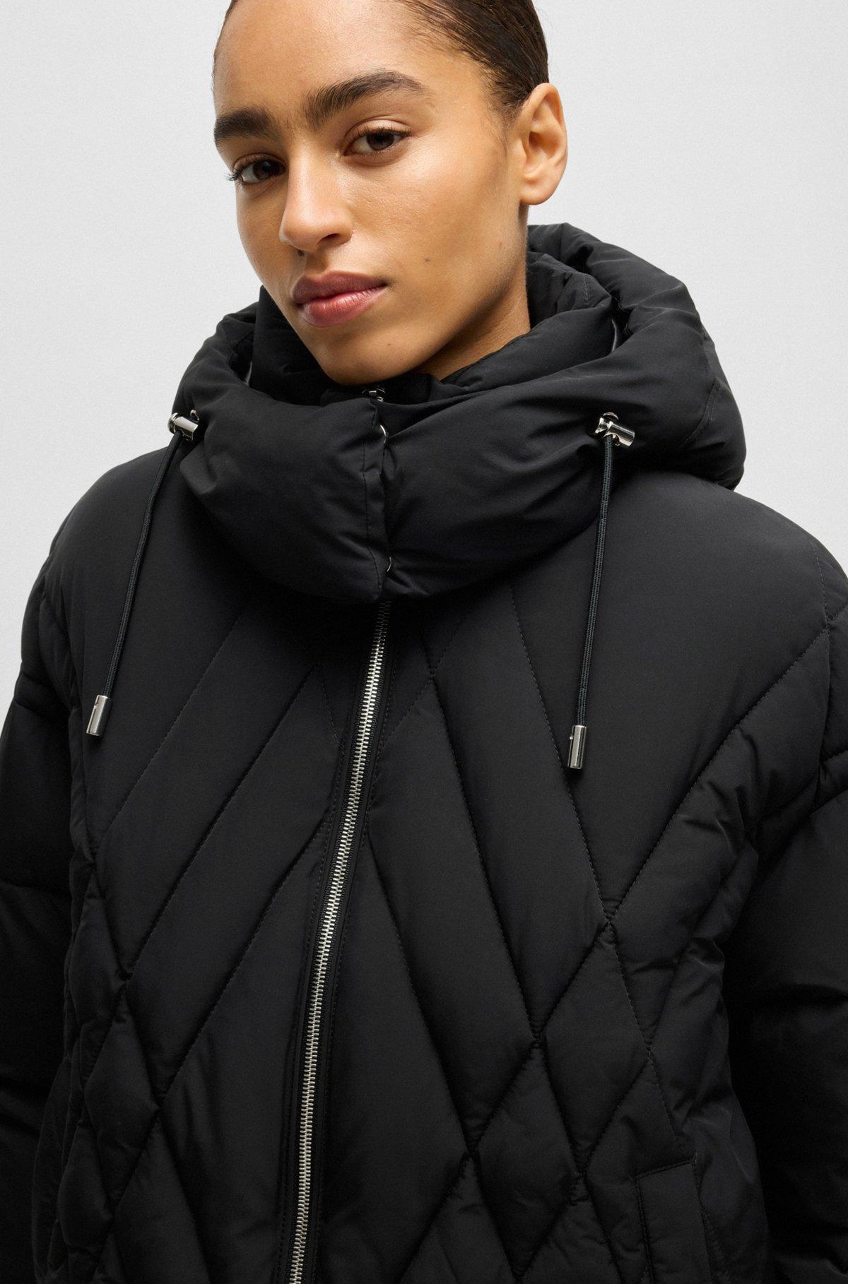 BOSS - Water-repellent jacket with seasonal quilting - Black Product Image