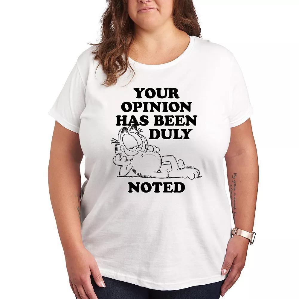 Plus Garfield Duly Noted Graphic Tee, Womens Product Image
