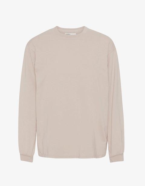 Oversized Organic LS T-Shirt - Ivory White Product Image