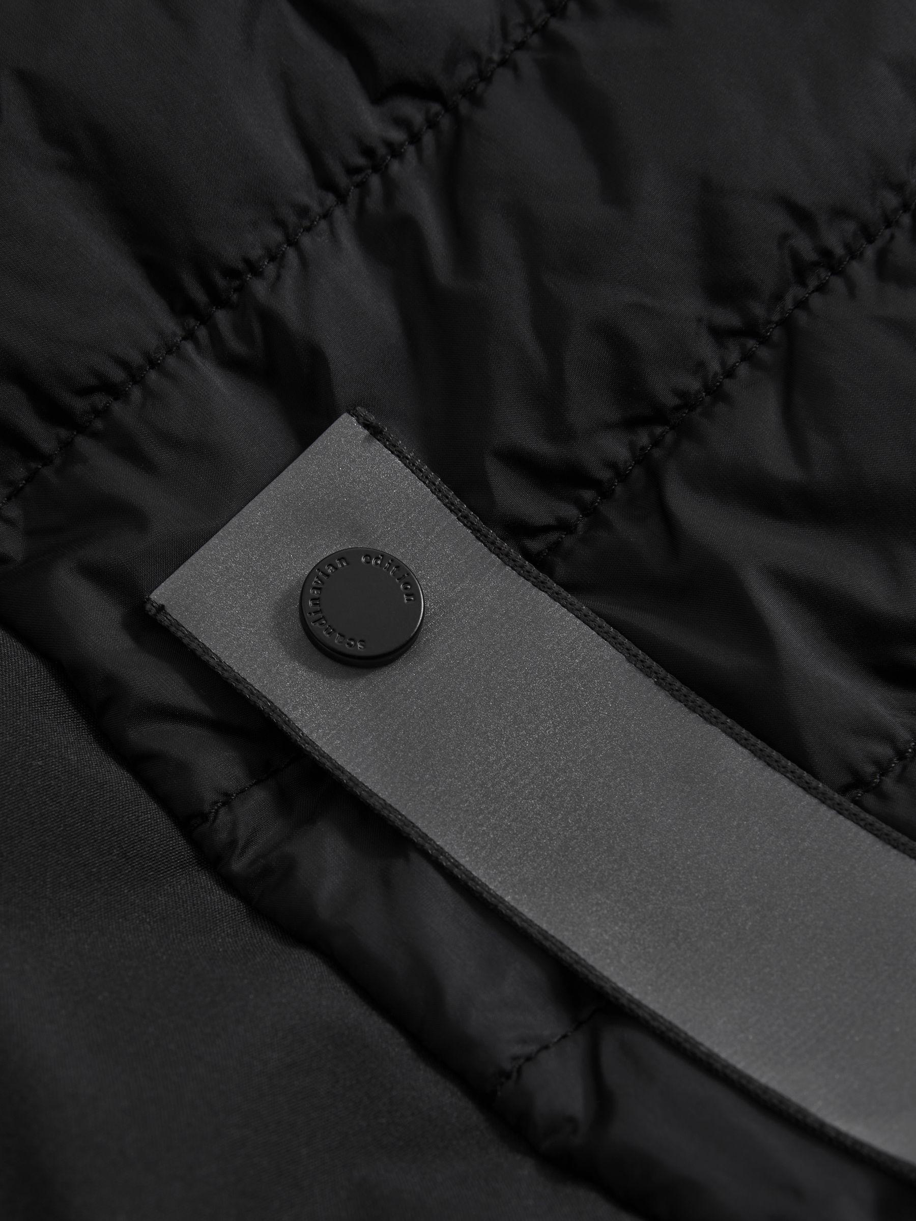 Scandinavian Edition Waterproof Hooded Coat in Black Product Image