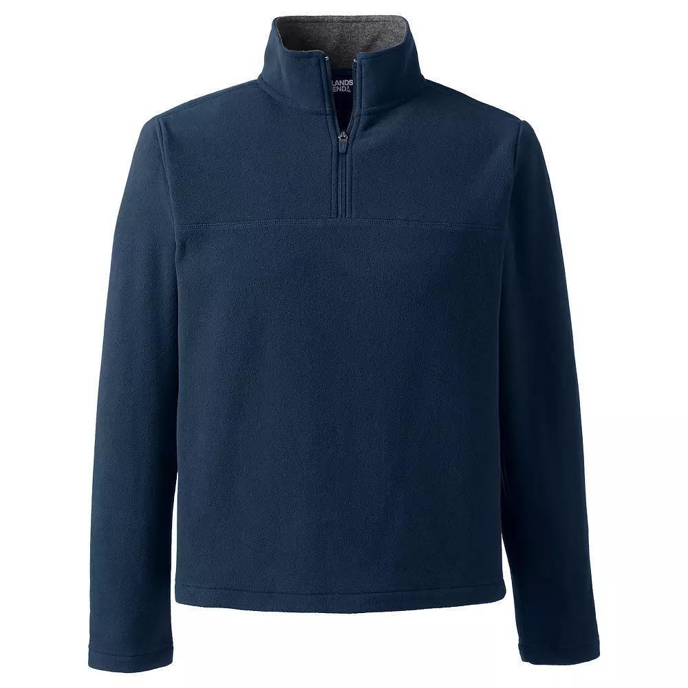 Men's Lands' End Fleece Quarter-Zip Pullover, Size: Small, Radiant Blue Product Image