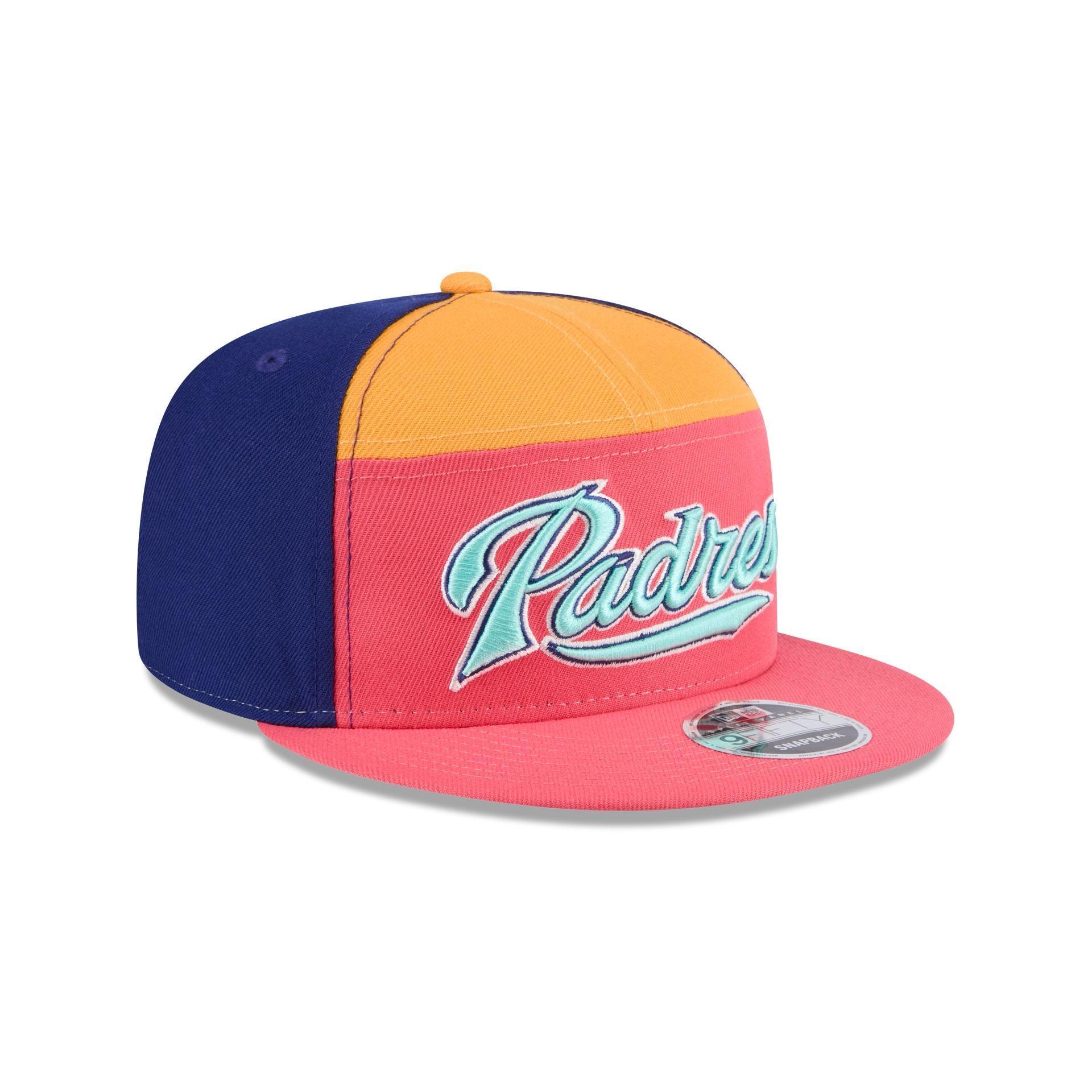 San Diego Padres Coral 9FIFTY Split Panel Snapback Hat Male Product Image