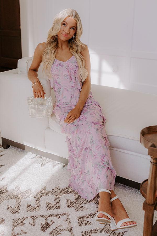 Romance In Florence Floral Maxi Dress Product Image