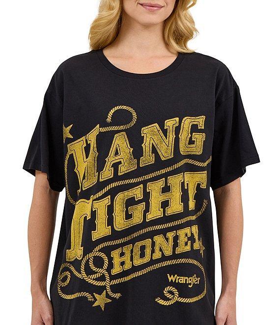 Wrangler® x Lainey Wilson Hang Tight Honey Graphic Short Sleeve Oversized T-Shirt Product Image