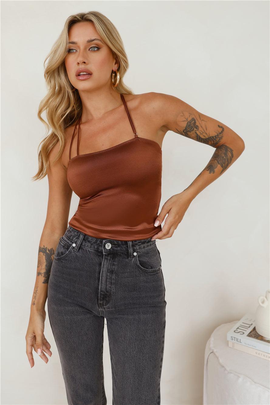 LIONESS Minimalist Tank Chocolate Product Image
