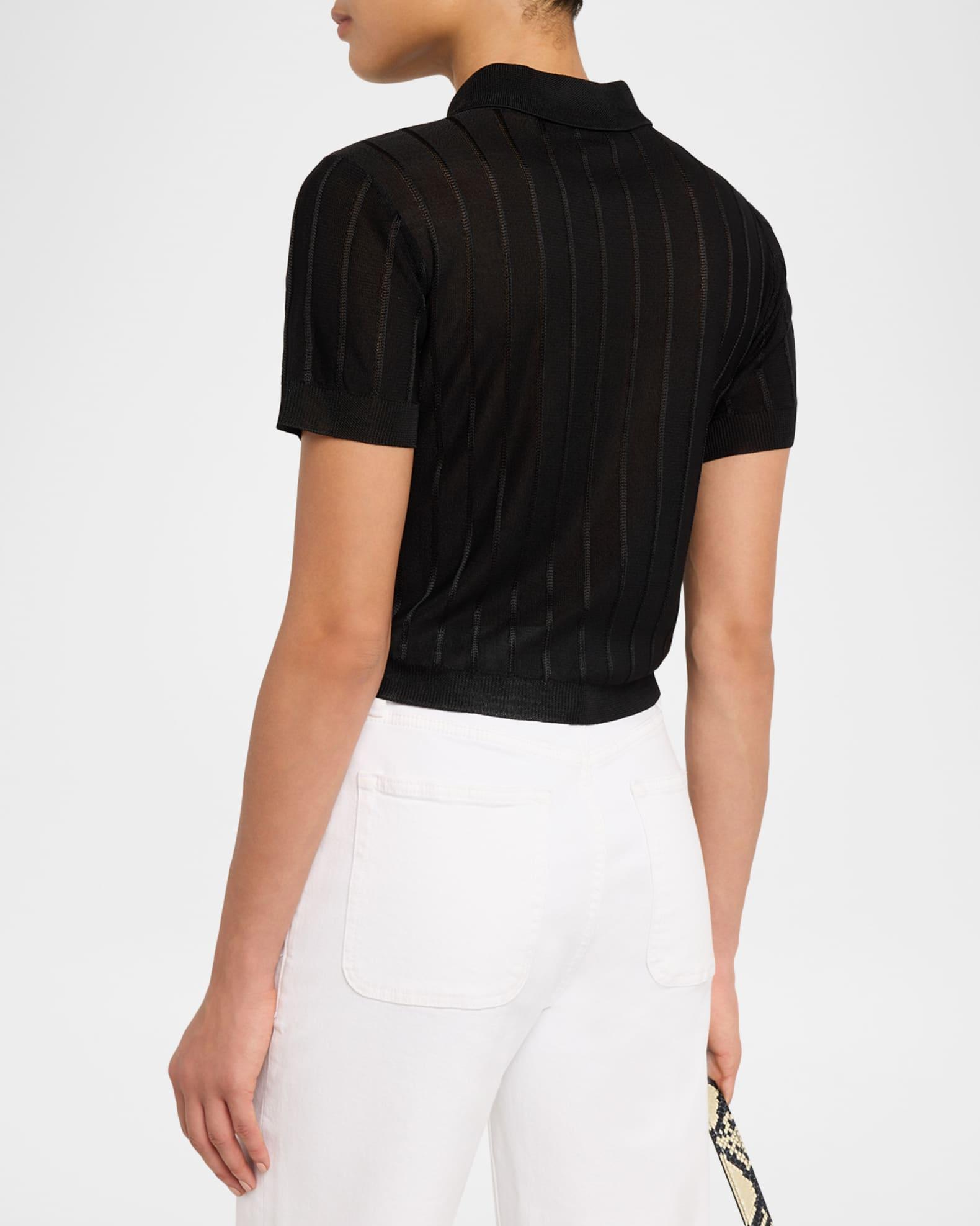 The Ribbed Polo Shirt Product Image