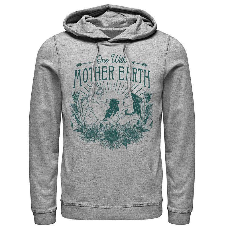 Disney's Pocahontas One With Mother Earth Men's Hoodie, Size: Large, Athletic Grey Product Image