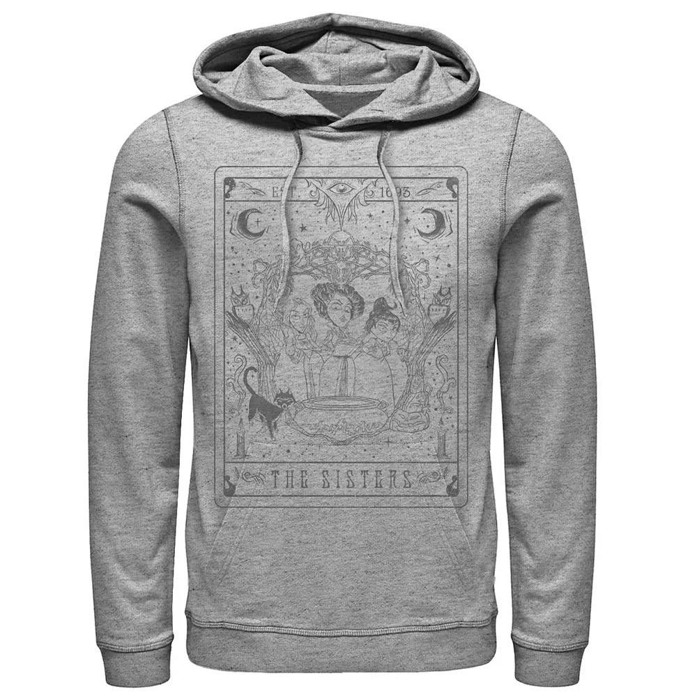 Men's Hocus Pocus The Sister Tarot Line Art Hoodie, Size: Large, Athletic Grey Product Image