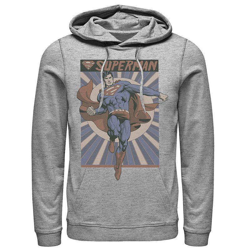Men's DC Comics Superman Posed Pop Art Poster Hoodie, Size: Small, Blue Product Image