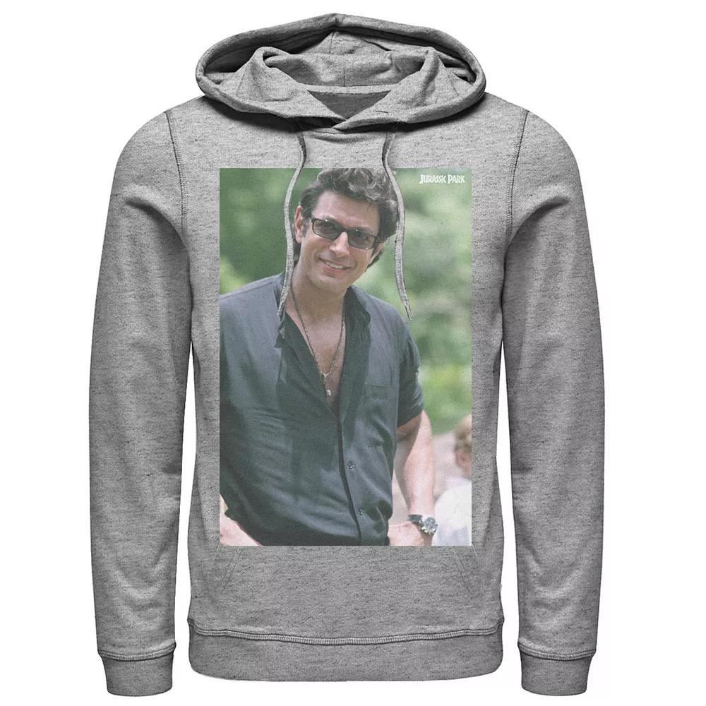 Men's Jurassic Park Jeff Goldblum Smile Poster Style Pullover Hoodie, Size: Medium, Black Product Image