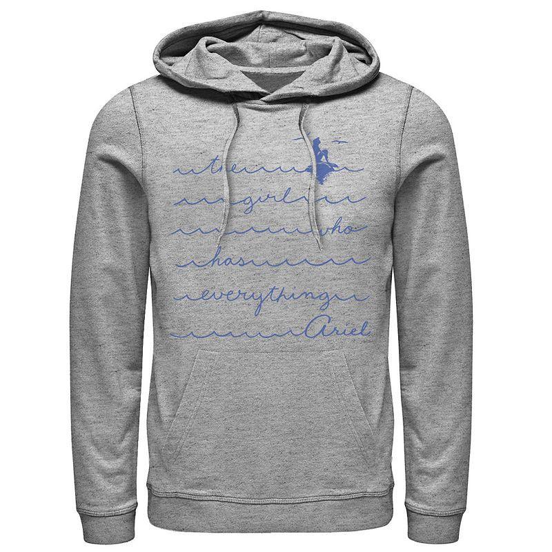 Disney's Maleficent Curses Never End Outline Men's Hoodie, Size: Large, Athletic Grey Product Image
