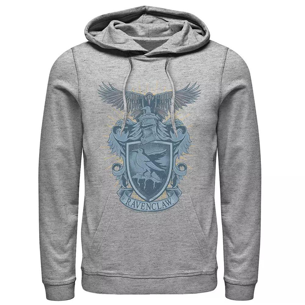 Men's Harry Potter House Ravenclaw Detailed Crest Hoodie, Size: XXL, Athletic Grey Product Image