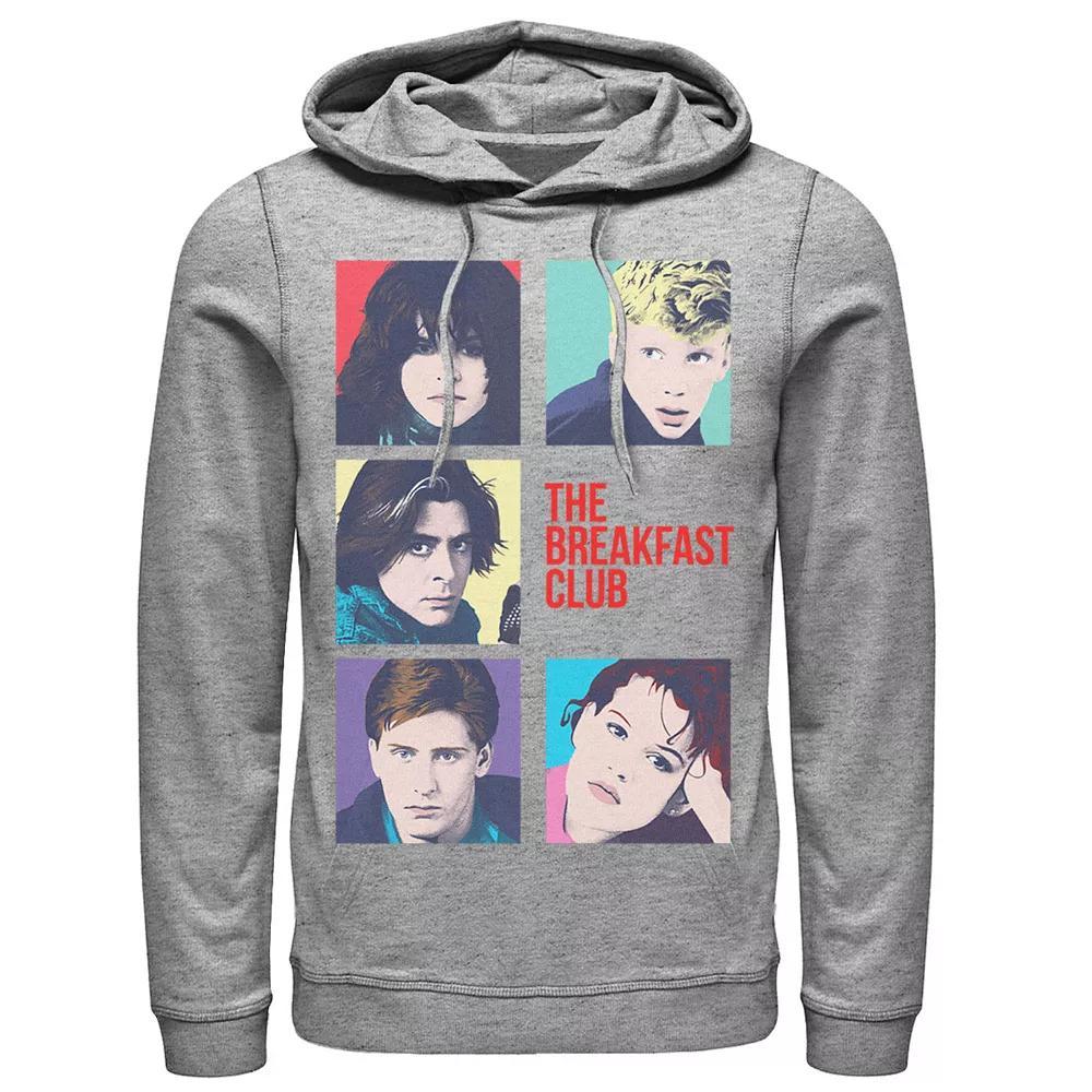 Men's Breakfast Club Group Shot Squares Hoodie, Size: Large, Athletic Grey Product Image