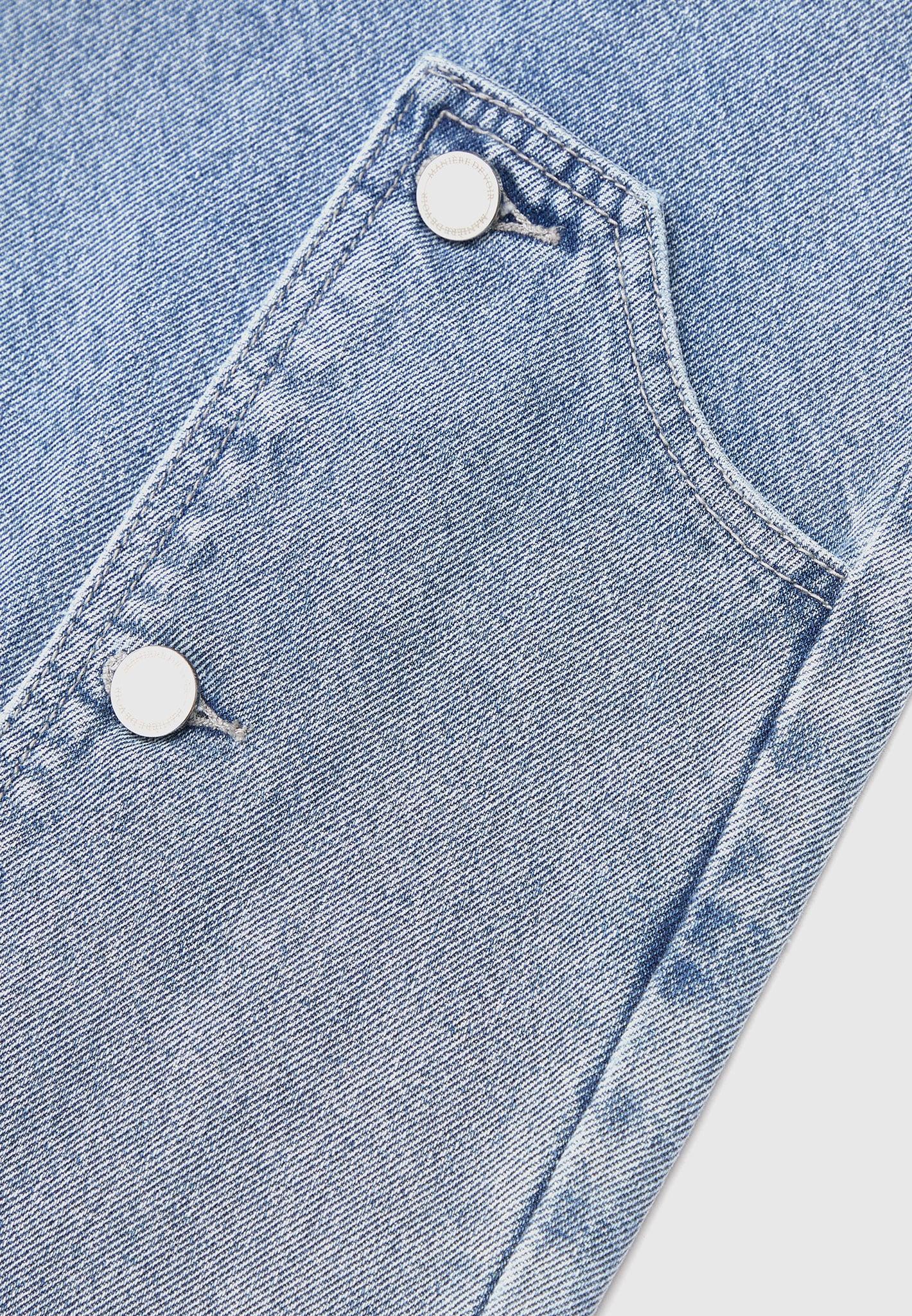 Axelle - Button Down Overlay Mom Jeans - Mid Blue Female Product Image