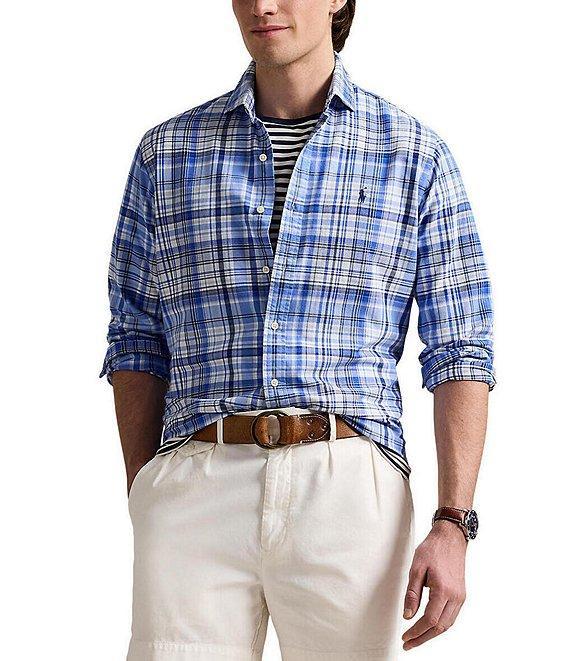 Polo Ralph Lauren Classic Fit Plaid Oxford Long Sleeve Woven Shirt Product Image