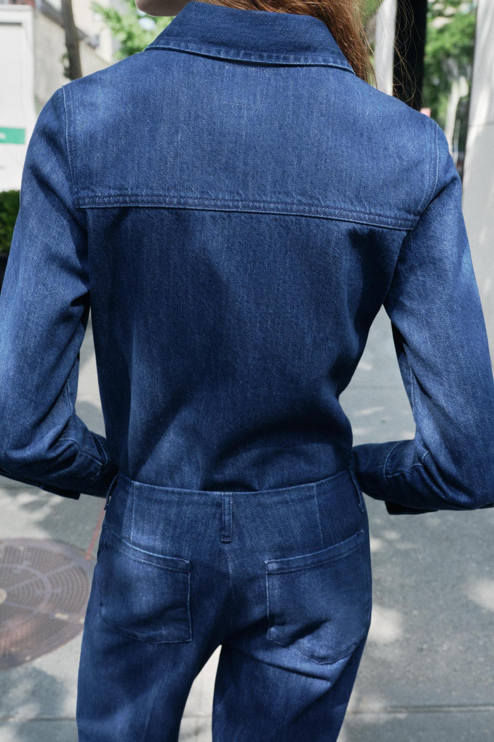 SLIM DENIM SHIRT ZW COLLECTION Product Image