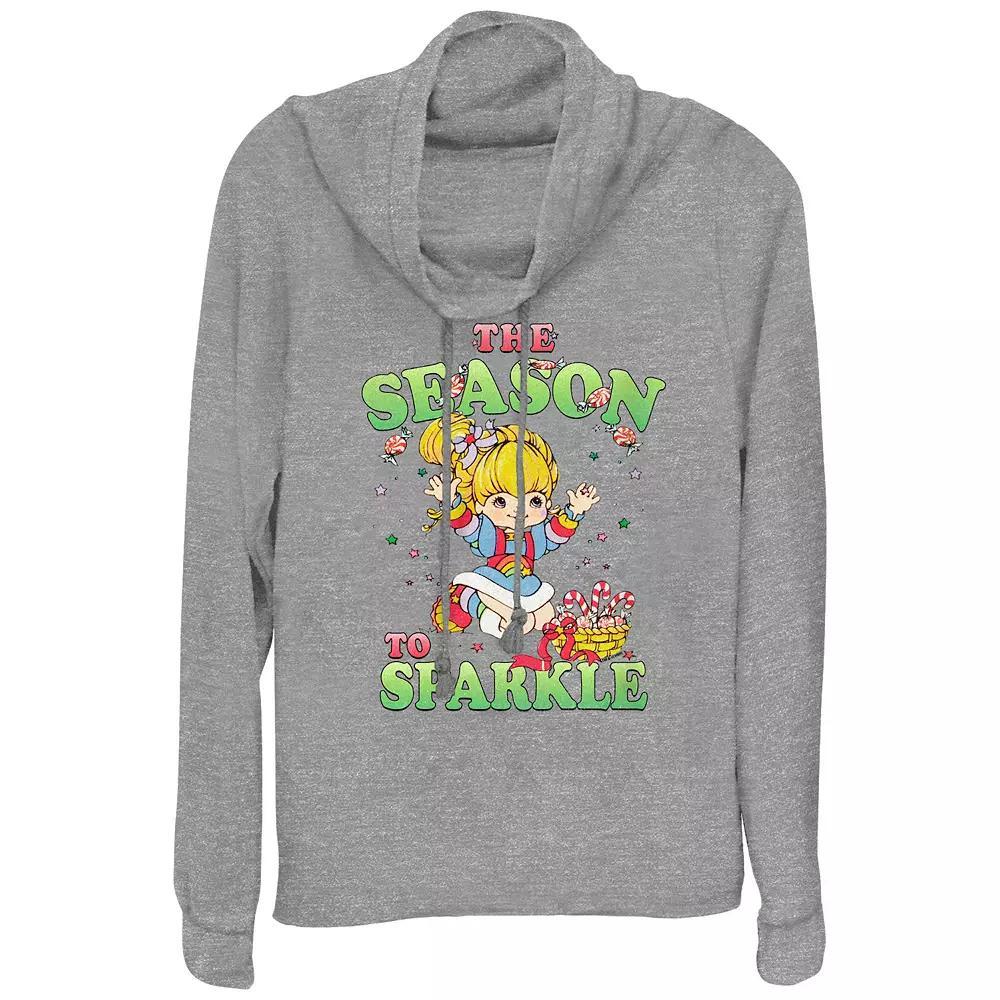 Women's Campfires & Cocktails Cowlneck Graphic Lightweight Long Sleeve, Size: XXL, Gray Grey Product Image