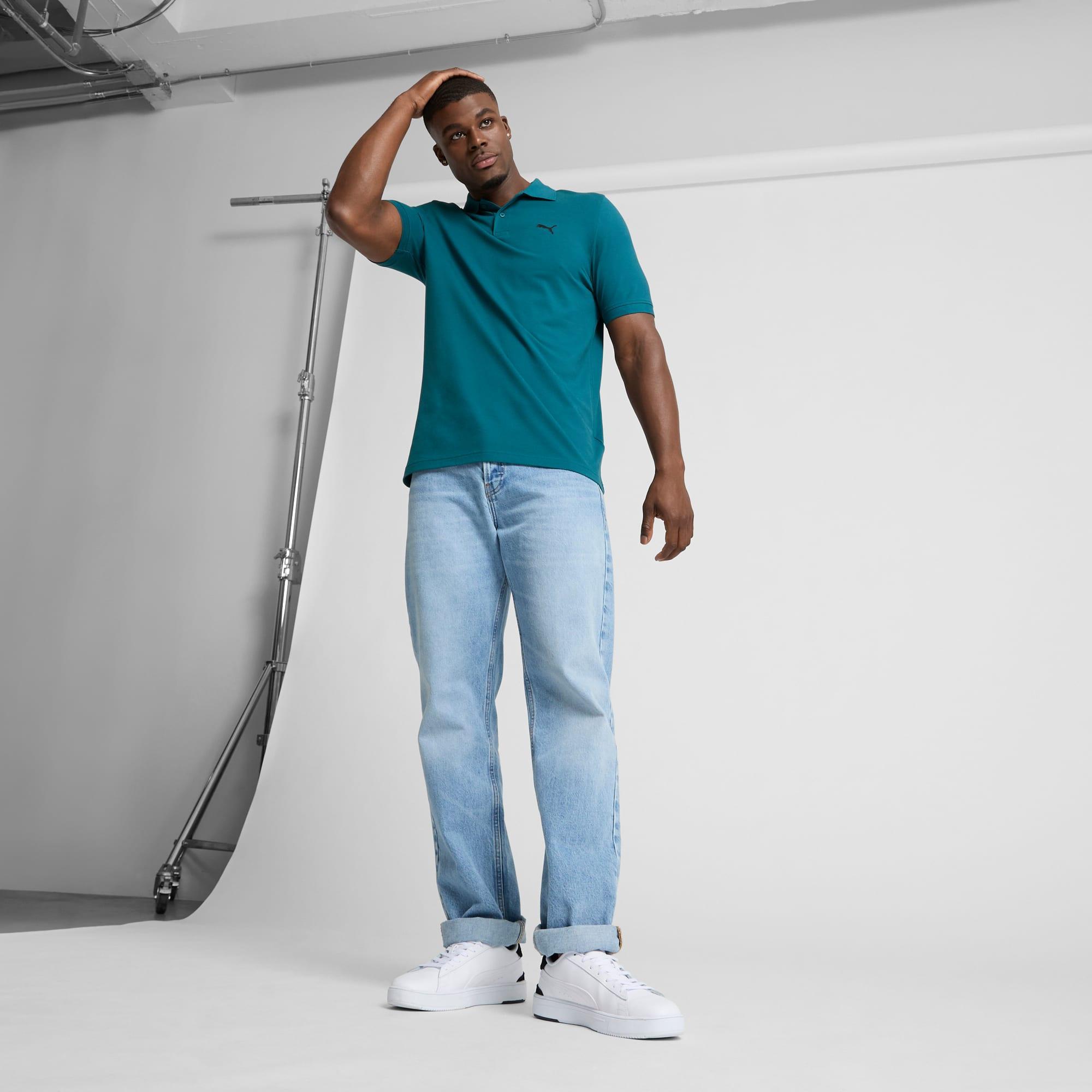 PUMA Essential Pique Men's Polo Shirt Product Image