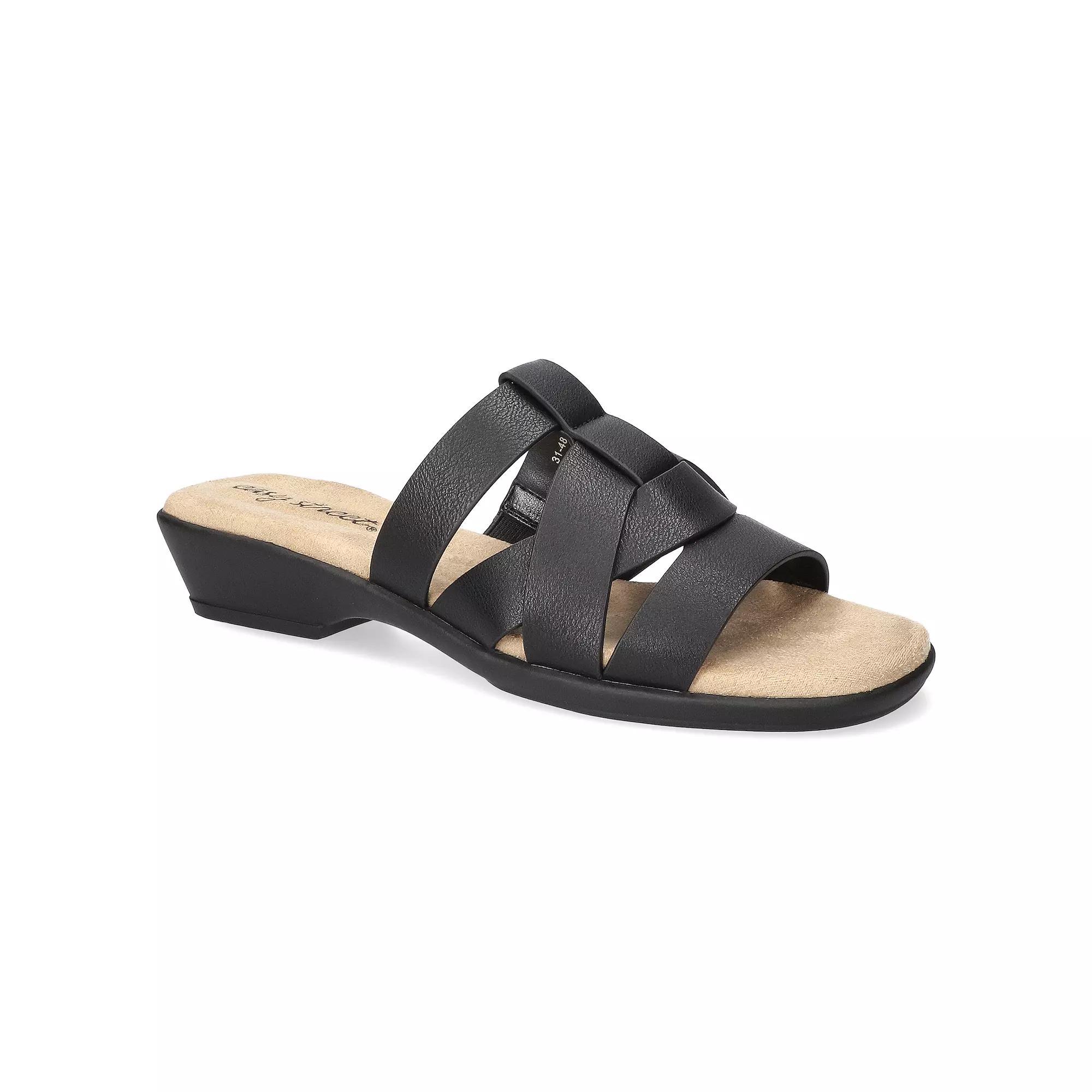 Easy Street Lakeport Women's Comfort Slide Sandals, Size: 9.5, Black Product Image