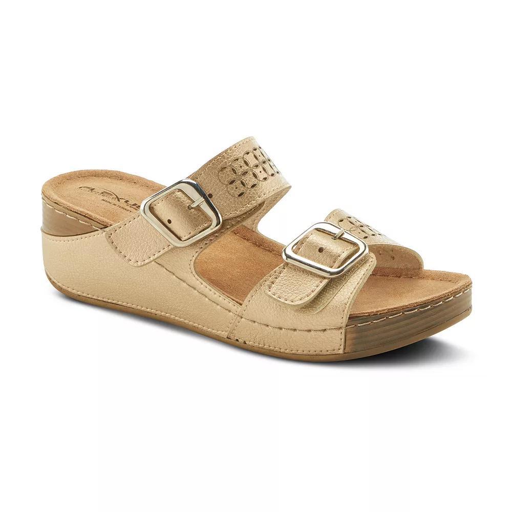 Flexus by Spring Step Thrume Women's Wedge Sandals, Size: 37, White Product Image
