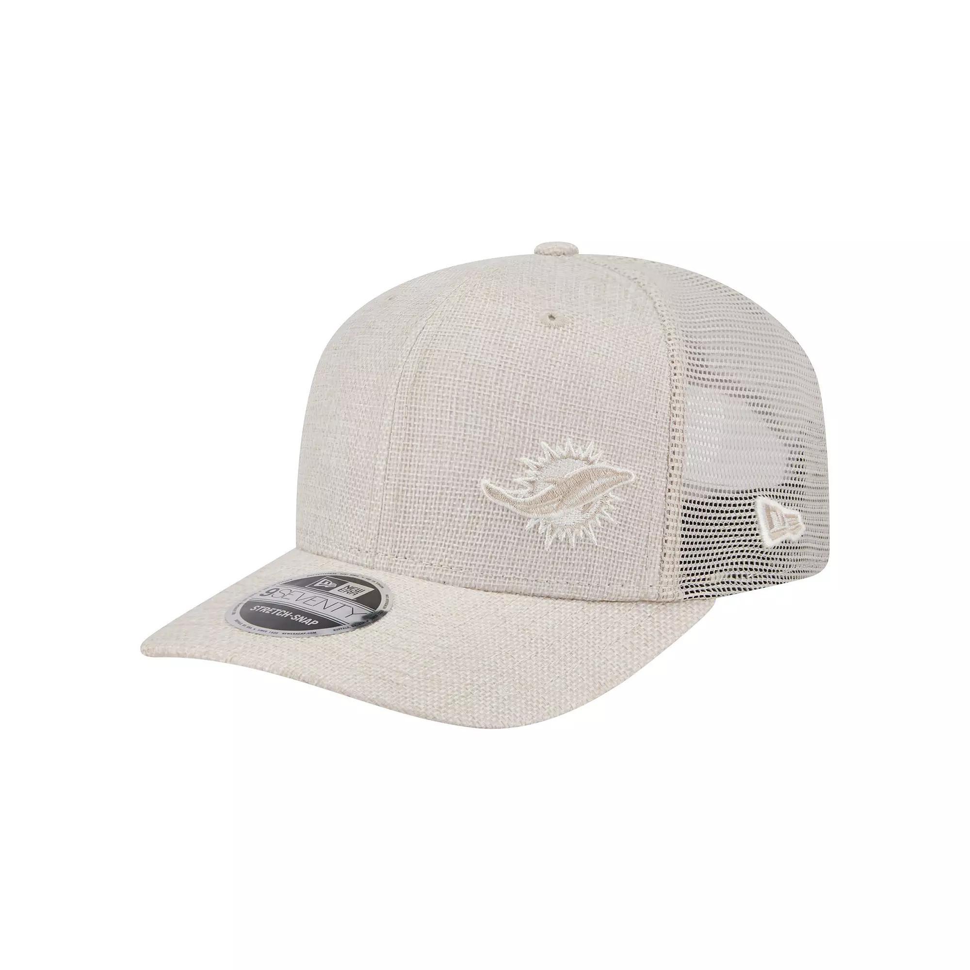 Men's New Era Natural Miami Dolphins Flawless 9SEVENTY Stretch-Snap Hat, Beige Product Image