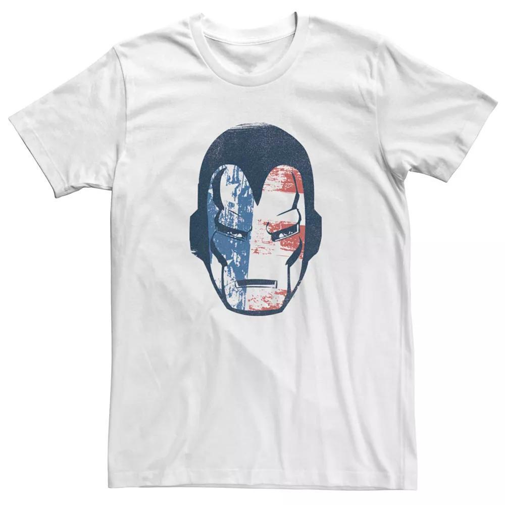Men's Marvel Iron Man American Flag  Fill Tee, Size: XL, White Product Image