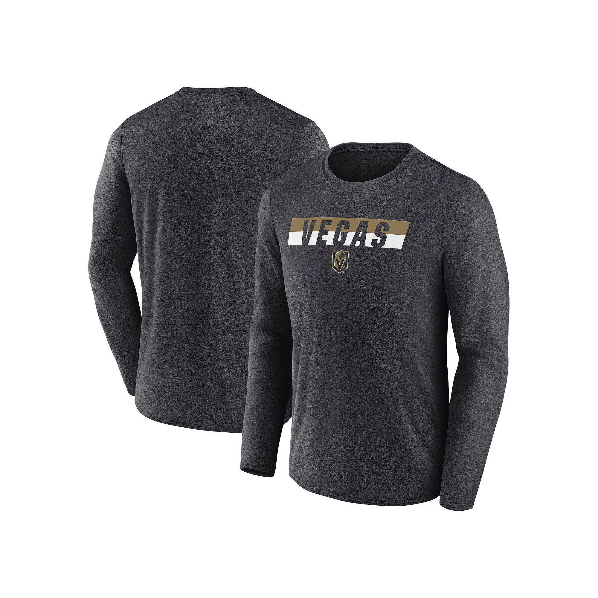 Men's Fanatics Heather Charcoal Vegas Golden Knights Transition Long Sleeve T-Shirt, Size: Large, Lvk Charco Product Image