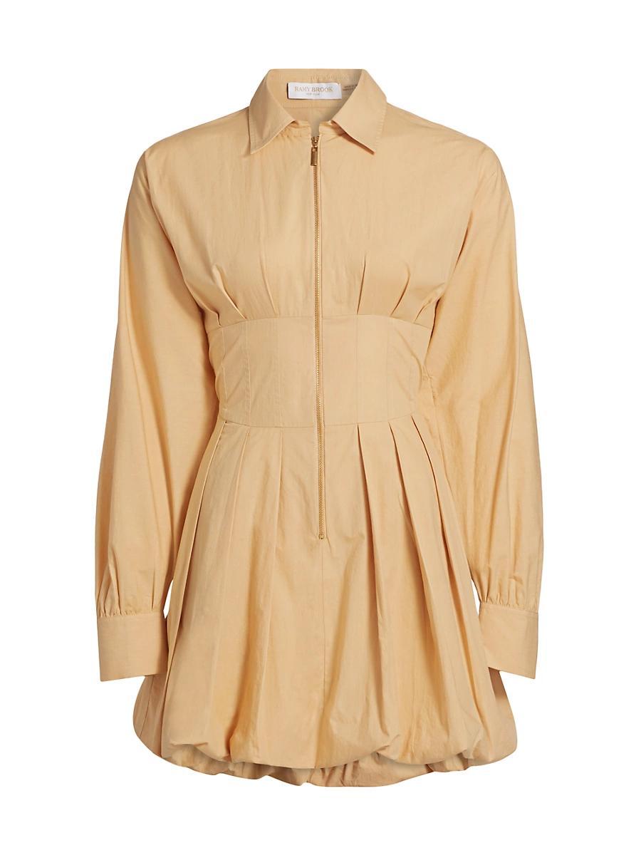 Womens Naira Poplin Bubble-Hem Minidress Product Image