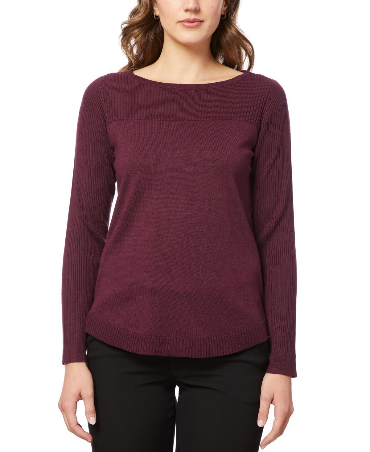 Melissa Paige Womens Boat Neck Long-Sleeve Sweater, Regular & Petites Product Image