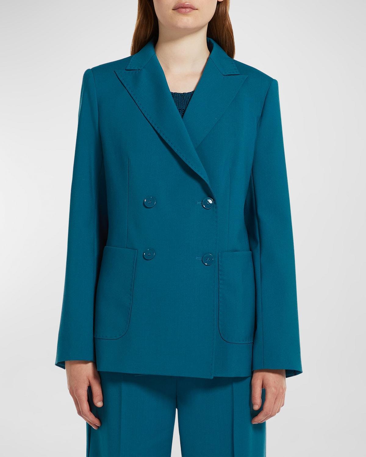 Womens Nervoso Wool Double-Breasted Jacket Product Image