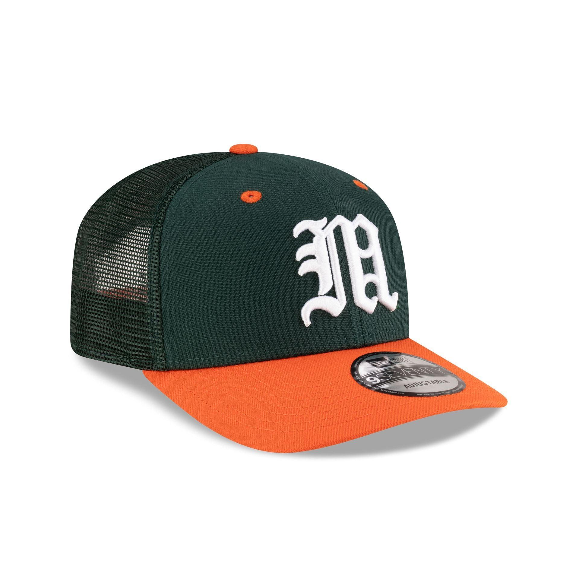 New Era x adidas Miami Hurricanes Green 9SEVENTY Trucker Hat Male Product Image