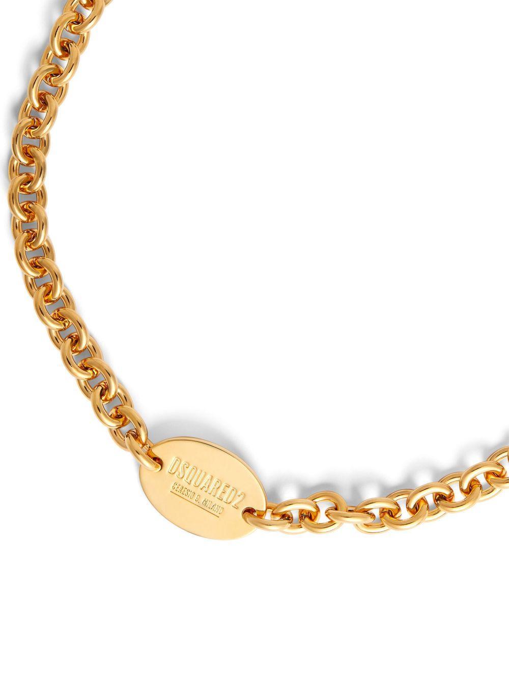 logo-engraved chain necklace Product Image