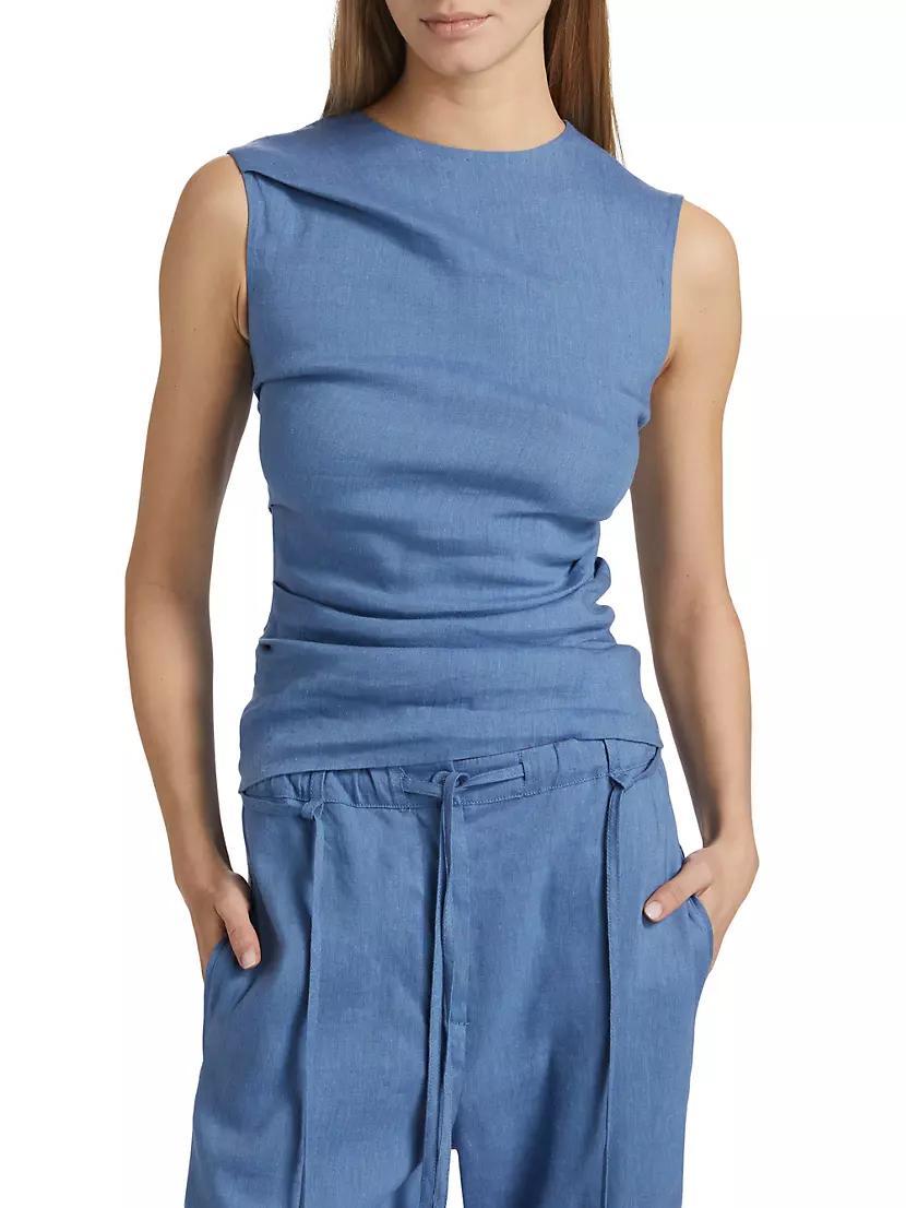 Anoushka Linen Sleeveless Top Product Image