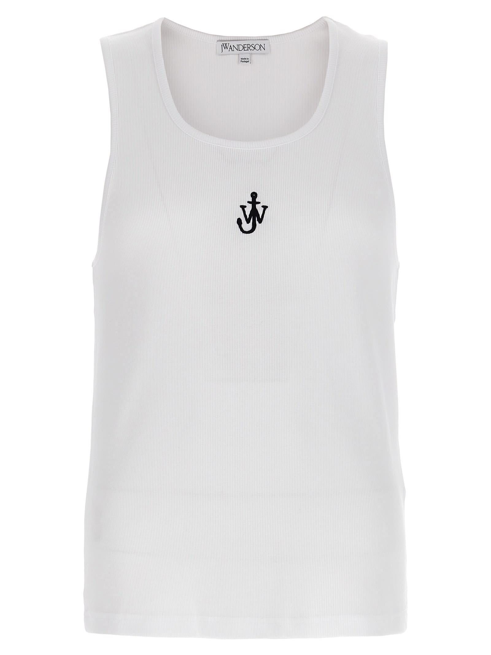 JW ANDERSON Anchor Embroidery Top In Blanco Product Image