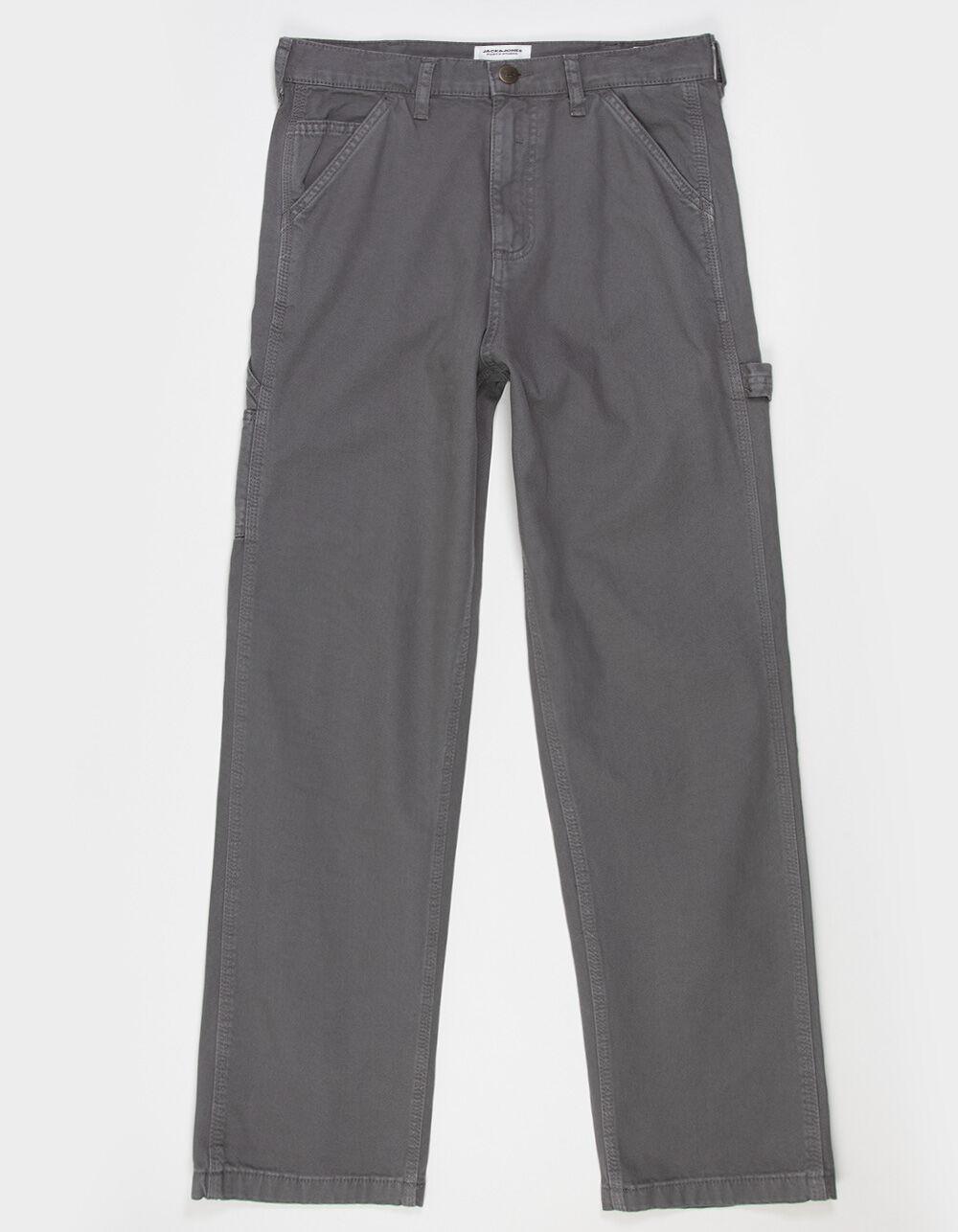 JACK & JONES Eddie Mens Loose Fit Carpenter Pants - CHARCOAL Product Image